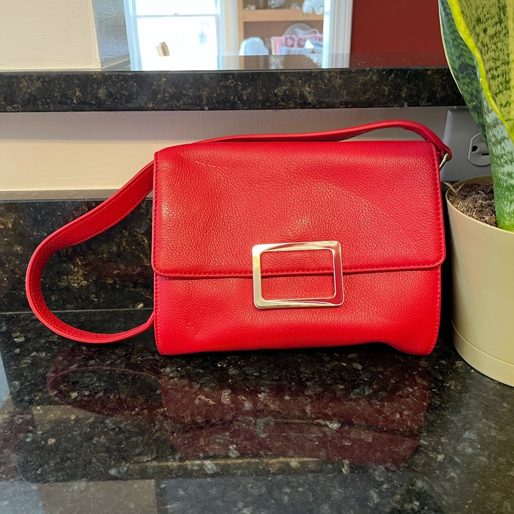 Talbot Pebble Leather Red Purse - Picture 6 of 8